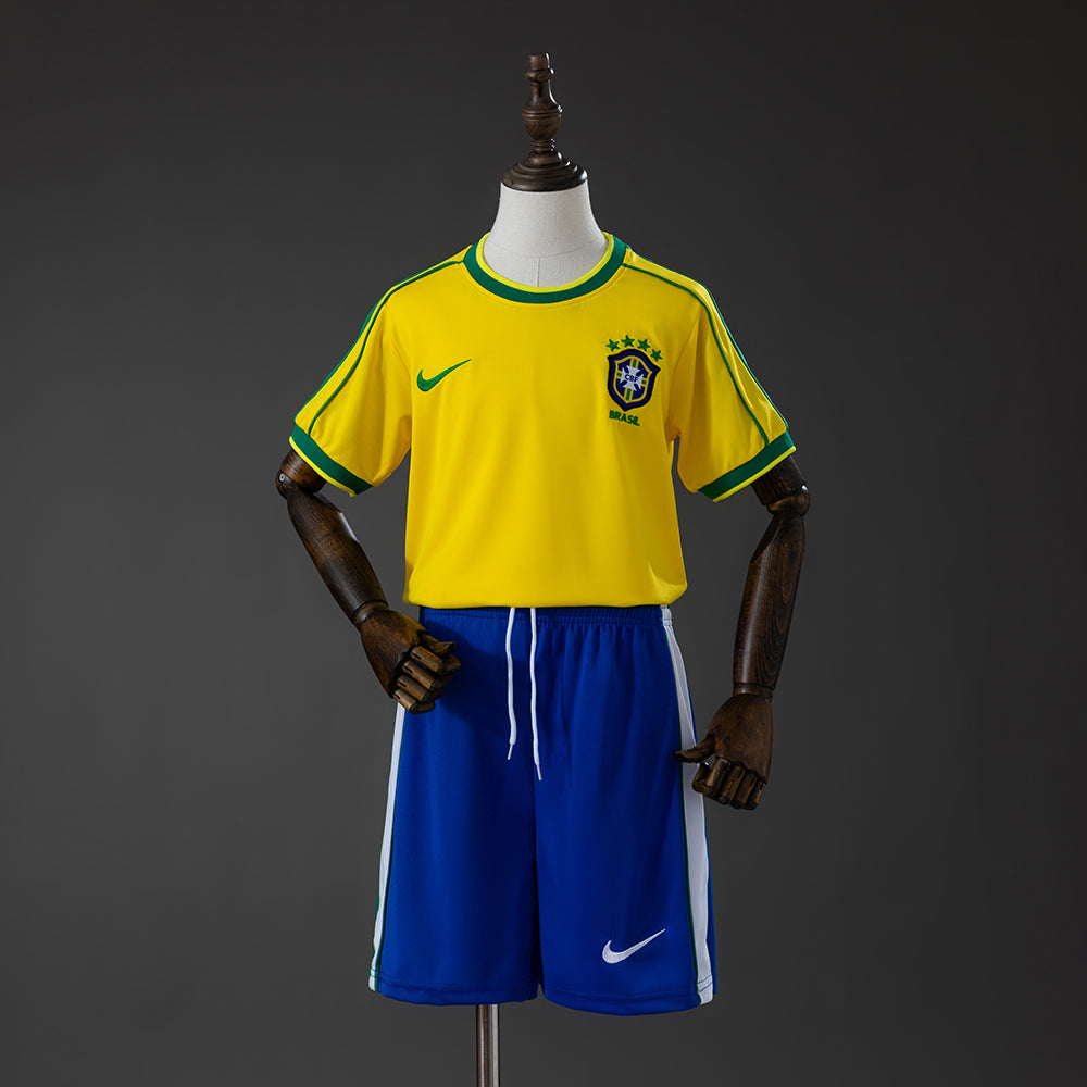 KIDS - 1998 BRAZIL HOME RETRO | JERSEY + SHORT (NEW)