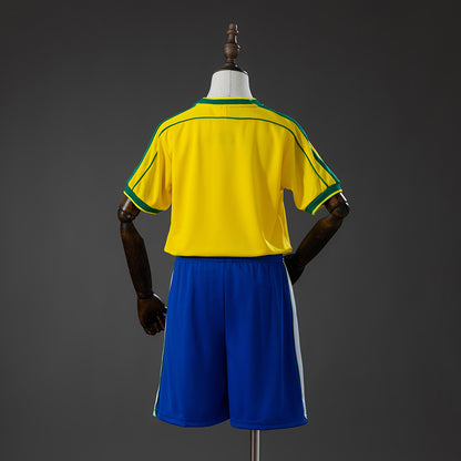 KIDS - 1998 BRAZIL HOME RETRO | JERSEY + SHORT (NEW)